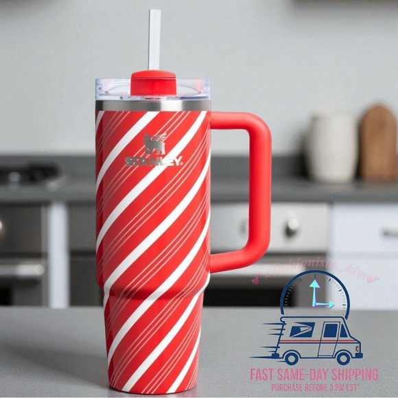 Candy Cane twist stanley cup 30oz